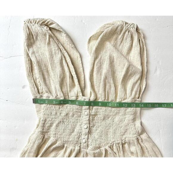 ASOS Design Beige V Neck Flowy Boho Dress Women's Size US8 - Picture 11 of 15